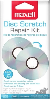Kit de reparación y limpiador de arañazos de disco Maxell 190510 para CD/DVD - Elimina esquí de disco Foto 1 de 4