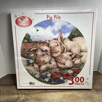 Serendipity Puzzle Co 300 Piezas “Pila de Cerdo”�� Nuevo Precintado Foto 1 de 2