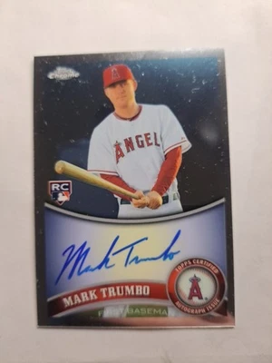 Autógrafo Topps 2011 cromo #178 Mark Trumbo en tarjeta automático novato radiocontrol ángeles  Foto 1 de 2