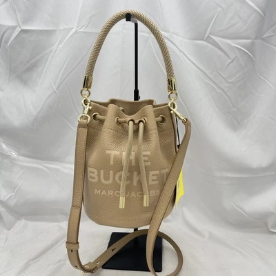 Marc Jacobs Womens The Bucket Drawstring Crossbody Bag Pebble Leather Camel - Image 1 of 4