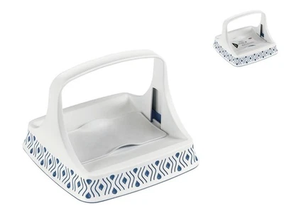 Porta Tovaglioli Orrizzontale Tosca Blu Bianco 22x16x22 Cm Stefanplast - Immagine 1 di 4