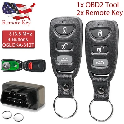 2 Remote Car Key Fob Keyless Entry For Hyundai Sonata 20111-2014 Program Tool - Image 1 of 4