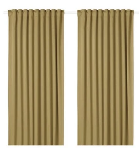 IKEA MAJGULL 1 Pair Yellow Room Darkening Curtains 145 x 250cm 904.177.87 Sealed - Picture 1 of 13