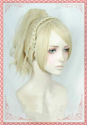 Para Cosplay Halloween Final Fantasy Xv Lunafreya Nox Peluca Fleuret Cola de Caballo Trenza Foto 1 de 3