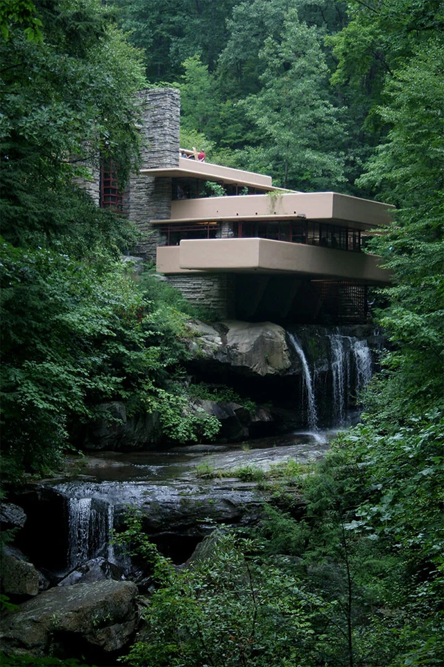 Exterior View Of Fallingwater Landscape Photo Wall Art Home Decor - POSTER 20x30 - Image 1 of 3