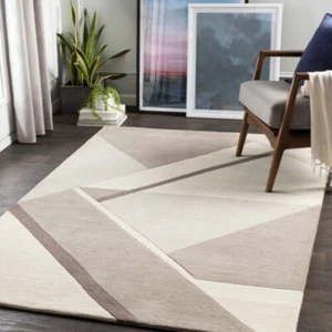 Modern Hand Tufted Nz Wool Area Rug, New Abstract Design Premium Quality Handmad - Picture 1 of 5