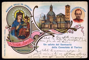 antica cartolina RELIGIOSA-MADONNA CONSOLATA DI TORINO 3 - Picture 1 of 1