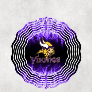 Minnesota Vikings Inspired 10" Wind Spinner #2 - Picture 1 of 1