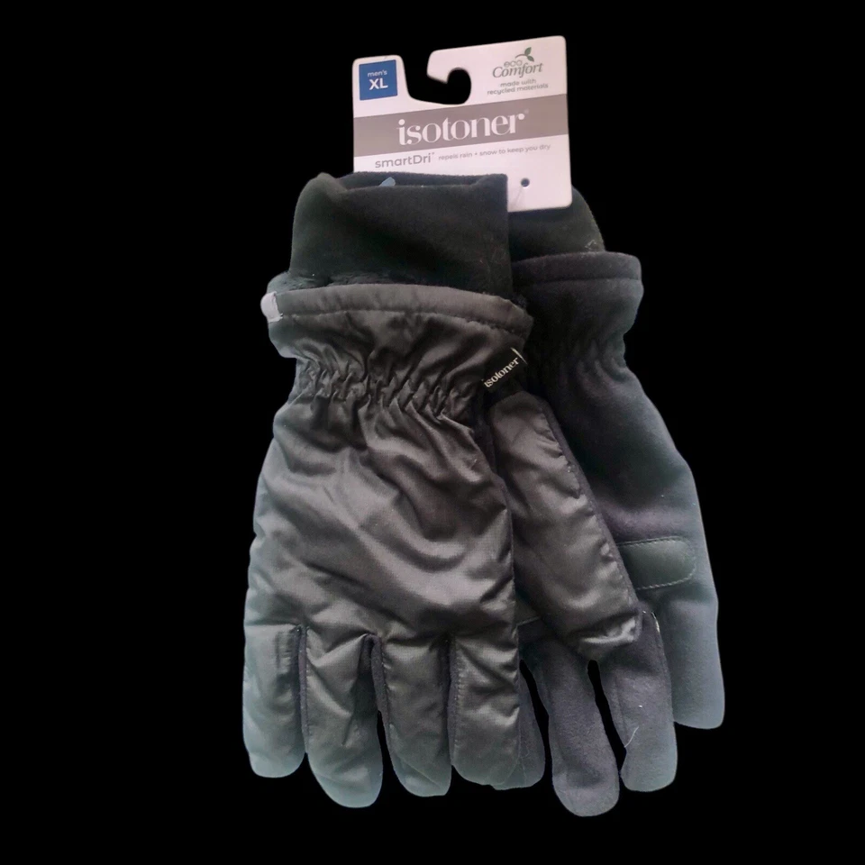 全新 Isotoner 男式手套 XL SmarTouch 触摸屏 兼容和智能驱动器 — 第 1/4 张图片
