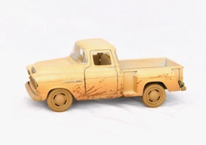 5" Kinsmart 1955 Chevy Stepside Pickup Truck Muddy Diecast Model 1:32 CREAM - Picture 1 of 8