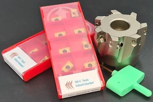 1x 90° Messerkopf D63-Z=7-IK + 30x APKT 1003PDSR-30 (P30-M30) für Stahl & VA - Picture 1 of 1