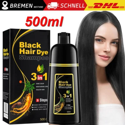 IIIMEIDU NEU 500ml Haarfarbe Färbeshampoo Haarfärbeshampoo 3 in 1 Hair Dye Shampoo DHL