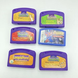 Leapfrog LeapPad cartridges  Lot 6 Disney  Spiderman The Lion King, Finding Nemo - Picture 1 of 10