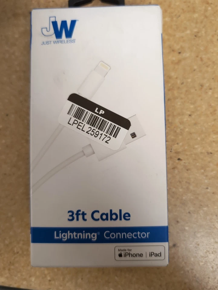 Just Wireless 3ft Charging Cable - In White - Image 1 of 3
