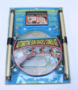 NUEVO DE COLECCIÓN Combo de parasoles automotrices parasol rodillo de resorte películas solares Posit Plus Nuevo de Lote Antiguo - Imagen 1 de 9