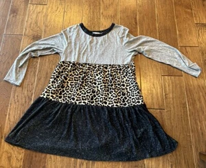 Mixed Media Pullover Damen Kleid schick Soul grau schwarz Leopard Größe 1XL - Bild 1 von 2