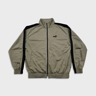 Chaqueta deportiva Puma vintage para hombre mediana marrón entrenamiento cremallera completa años 90 chándal top Foto 1 de 4