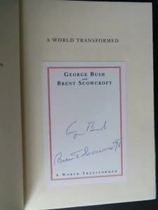 Authentic Signed HC Book George H W Bush & Brent Scowcroft - A World Transformed - Picture 1 of 6