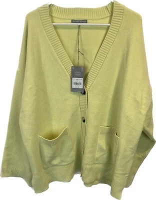 Oliver Bonas Women’s SZ US 12 Lime Patch Pocket Cardigan Sweater NWT - Image 1 of 4