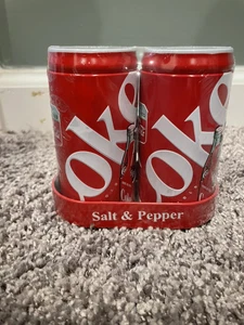 Coca-Cola Salt & Pepper Tin Shakers NEW - Picture 1 of 3