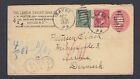 USA 1901 POSTAGE DUE UPRATED PS COVER SAYRE PENNSYLVANIA TO AARHUS DENMARK