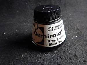 Vintage bottle Osmiroid Free flowing black ink - Picture 1 of 7