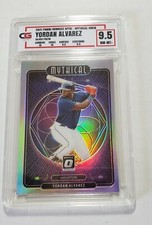 2021 Panini Optic Yordan Alvarez Mythical Silver Holo prizm graded 9.5 Mint CG 
