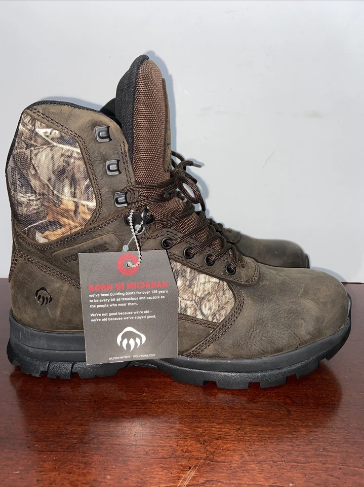 Wolverine Mens Sz 13 M Manistee 8" Construction Boot Brown/real Tree W200081