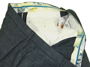 Herren Tommy Bahama Leinen Polyester blau Hose Etikett 40x32 gemessen Größe 40x31 - Bild 1 von 5