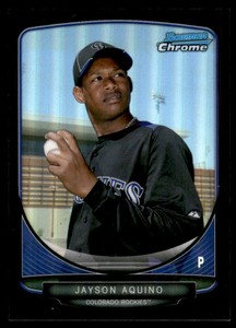 2013 Bowman Chrome Prospects Black Refractors #BCP102 Jayson Aquino /99