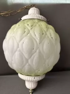 Vintage Mid Century, Glass Globe Swag Lamp - Picture 1 of 8