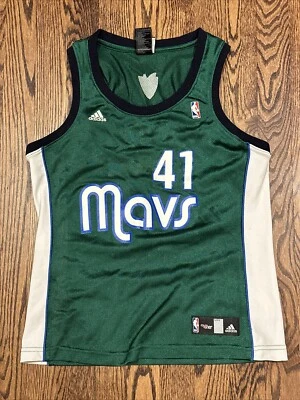 Camiseta Adidas NBAher Dallas Mavericks. Dirk Nowitzki. Talla pequeña verde Foto 1 de 4