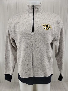 47’ Brand Nashville Predators NHL Hockey 1/4 Zip Pullover Men’s Medium Gray - Picture 1 of 8