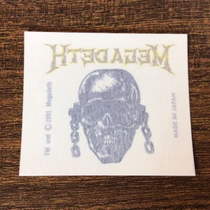 Megadeath Temporary Tattoo Rock & Roll Music Halloween Fake Ink Vintage 1991 - Picture 1 of 2
