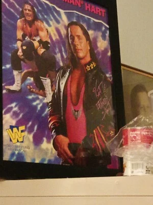 Póster autógrafo Wwe/WWF Bret The Hitman Hart The Best Their Is The Best Foto 1 de 4
