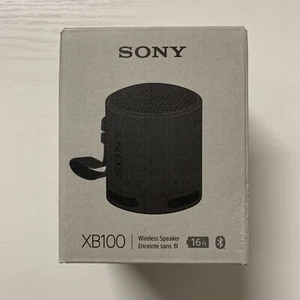 Sony XB100 Compact Bluetooth Speaker 16HR Black Brand New - Picture 1 of 2