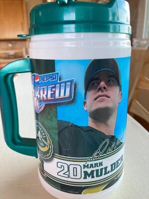 Taza Oakland A's Pepsi 32 oz. Mulder 2004, Hudson (firmado), Zito. Raro/difícil de encontrar Foto 1 de 4