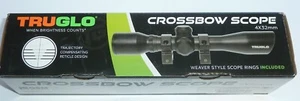 TRUGLO Crossbow Scope 4x32mm Reticle Design Anti Fog With Rings and Covers new - Picture 1 of 3