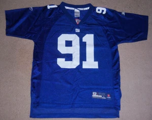 AUTHENTIC Replica JUSTIN TUCK New York Giants BLUE Reebok JERSEY Youth/Boys L - Picture 1 of 2