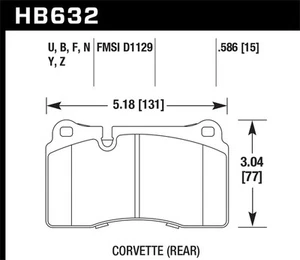 Hawk Performance HB632Y.586 LTS Disc Brake Pad - Picture 1 of 4