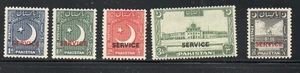 Pakistán Sc O27-O31 1949 Juego de sellos oficiales como nuevo - Imagen 1 de 1