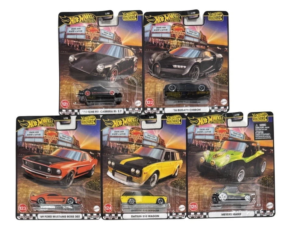 Hot Wheels Premium Boulevard 2025 Mix 2 #121-125 Juego de 5 GJT68-B **EN MANO** Foto 1 de 2
