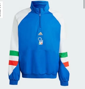 adidas Italy Icon Track Top 1/4 Zip Jacket Men’s 2XL Italia FIGC - Picture 1 of 8