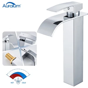 Grifo de lavabo alto mezclador monomando mezclador cascada grifo de baño - Imagen 1 de 17