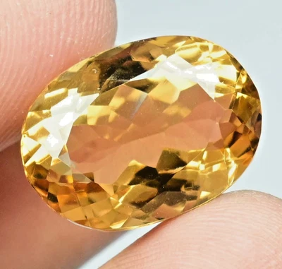 16.95 CT Natürlich Brasilianischer Yellow-Brown Turmalin Zertifiziert Umwerfend - Bild 1 von 4