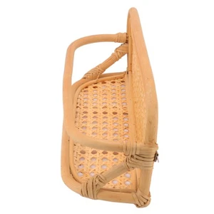 Rattan Wall Shelf Hand Crafted Natural Rattan Hanging Rack Wall - Picture 1 of 23