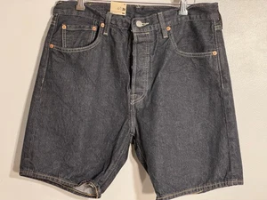 NEW Levi's 501 Original Fit Hemmed Jean Shorts Black 100% Cotton Denim Men's 32 - Picture 1 of 4