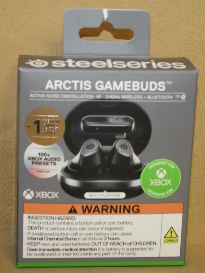 SteelSeries Arctis GameBuds - Diseñado para XBOX (Negro) NUEVO/SELLADO Foto 1 de 1