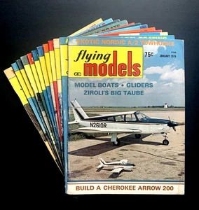 FLYING MODELS MAGAZINE COMPLETE YEAR 1974 - Picture 1 of 13