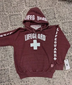 Official Licensed "Lifeguard Maroon Hoodie" | Size L Adults Unisex Pullover NWT - Picture 1 of 3